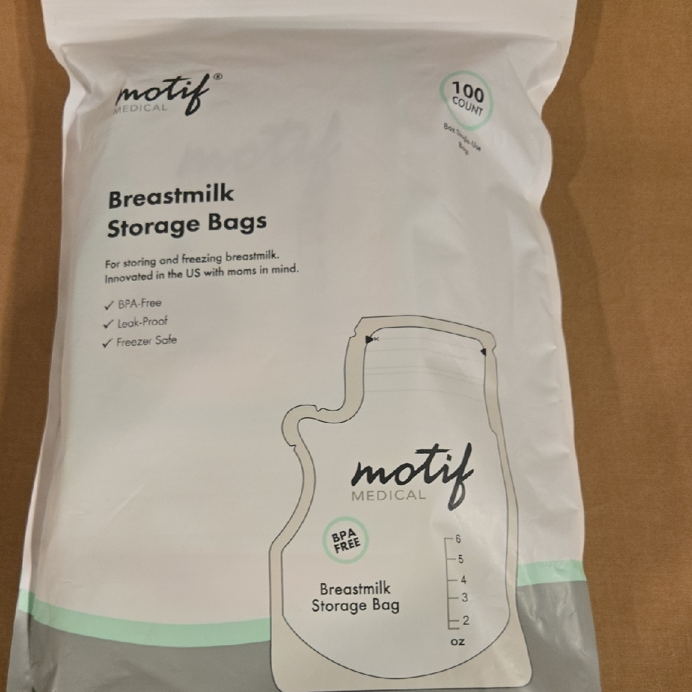 Motif Medical Breastmilk Storage Bags – 100 Count – BPA Free (New)
